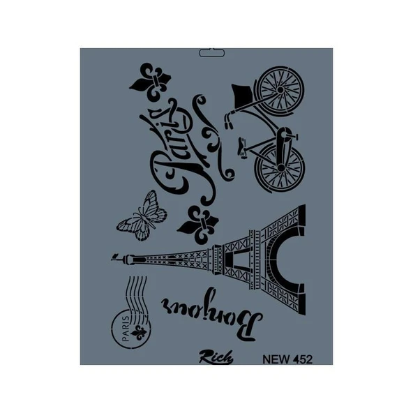 New Seri N-452 Stencil 35X25 Cm ürün görseli 1