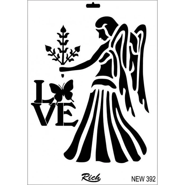 New Seri N-392 Stencil 35X25 Cm ürün görseli 1