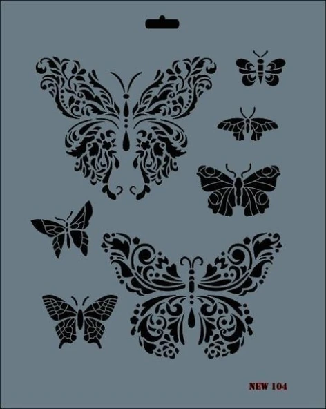 New Seri N-104 Stencil 35X25 Cm ürün görseli 1