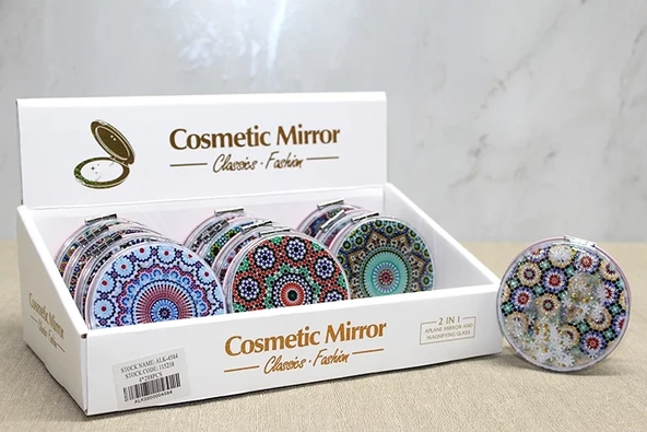 Mandala Desenli Hareketli Sulu El Aynası Alk4584 ürün görseli 1