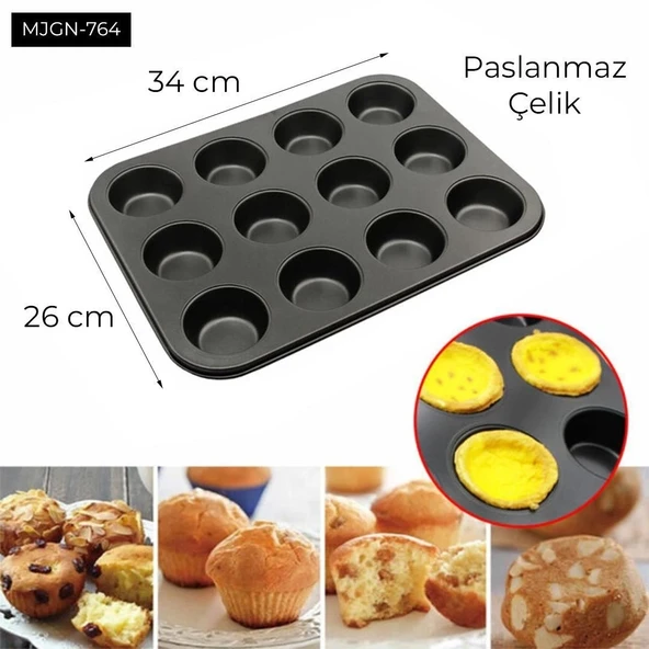 12 Gözlü Kek Kalıbı ürün görseli 1