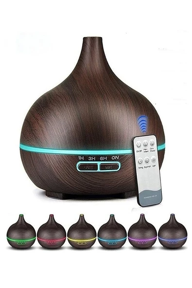 Hava Nemlendirici 7 Led Işıklı Aromatik Oda Kokusu 550 Ml Kahve Aroma Difüzörü Buhar Makinası ürün görseli 1