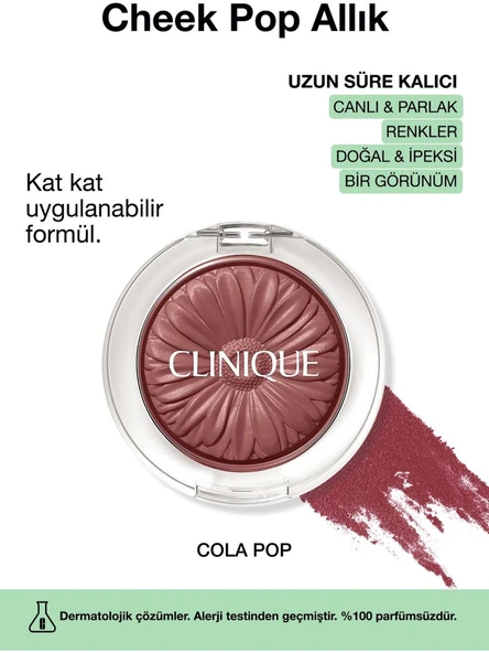 Cheek Pop Allık - Cola Pop Renk 3.5g Uzun Süre Kalıcı Doğal ve İpeksi Formül ürün görseli 1