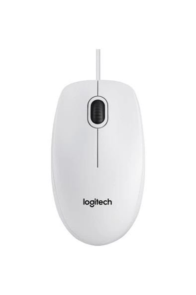 LOGITECH MOUSE KABLOLU USB B100 BEYAZ 910-003360 ürün görseli 1