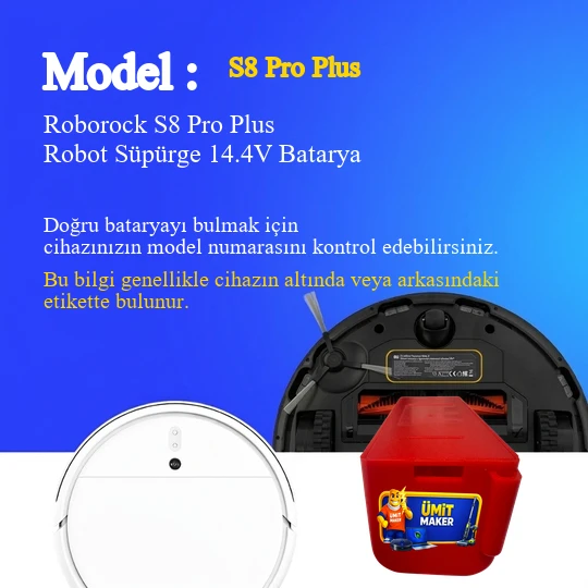 Roborock S8 Pro Plus Robot Süpürge 7000 mAh 14.4V Batarya - Resim 2