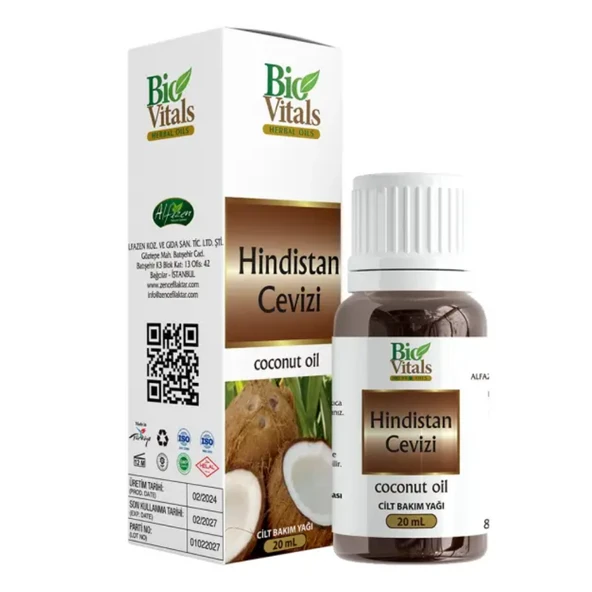 Bio Vitals Hindistan Cevizi Yağı 20 ml ürün görseli 1