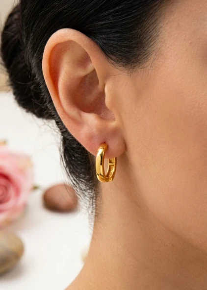 22 Ayar Altın 3 Gram Gizli Klips Kadın Küpe LKKP1339 ürün görseli 1