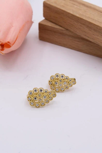 14 Ayar Altın Küpe J Klips Kadın Küpe LKKP1116 ürün görseli 1