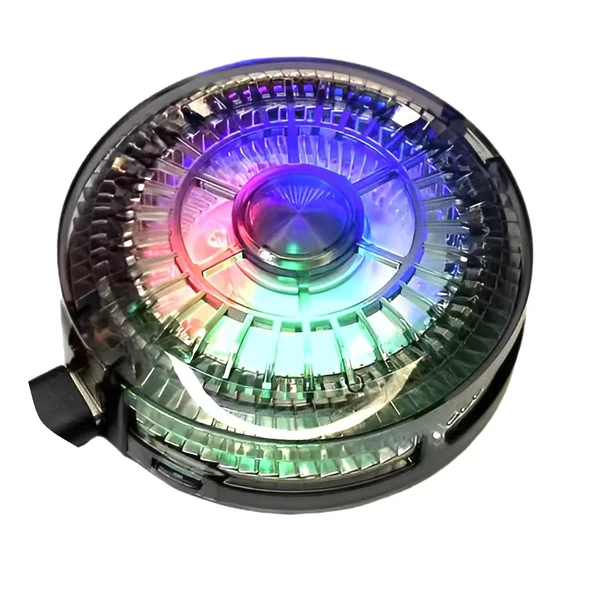 HADRON HDX4380 Manyetik Klipsli Telefon Soğutucu Fan RGB Isı Göstergeli Siyah ürün görseli 1