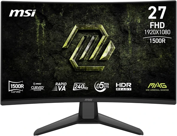 MSI MAG 274CF X24 27" 0.5 ms Full HD Curved 240 Hz Oyuncu Monitörü ürün görseli 1