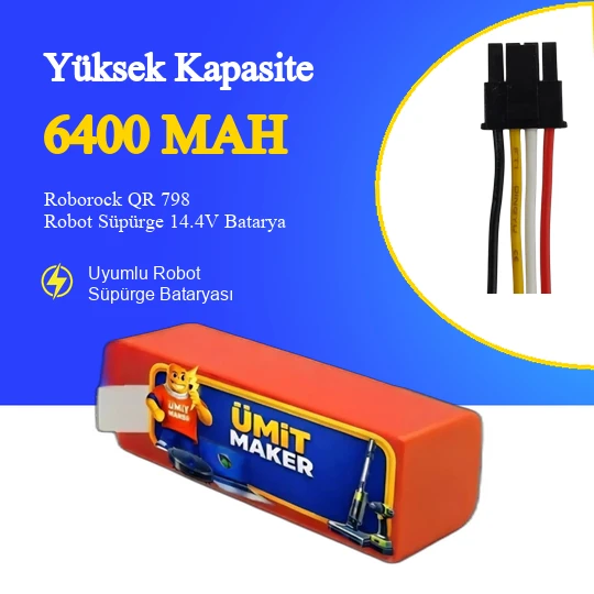 Roborock QR 798 Robot Süpürge 6400 mAh 14.4V Batarya ürün görseli 1