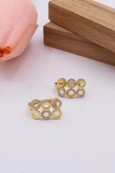 14 Ayar Altın Küpe J Klips Kadın Küpe LKKP1114 ürün görseli 1