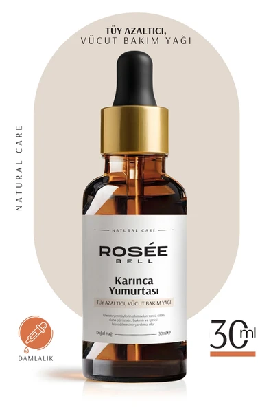 Karınca Yumurtası Yağı 30 Ml – Tüy Azaltıcı, Epilasyon Sonrası Cilt Bakım Yağı ürün görseli 1