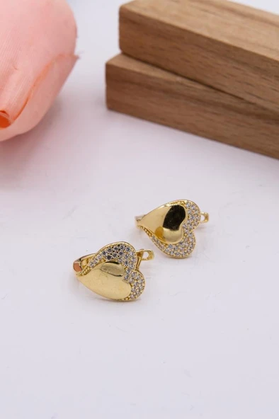 14 Ayar Altın Küpe J Klips Kadın Küpe LKKP1105 ürün görseli 1