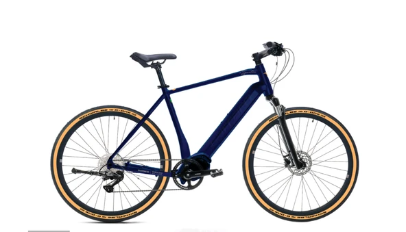 Carraro E-Sportive X 28 Jant Elektrikli Bisiklet (Lacivert-Turuncu-Gümüş) ürün görseli 1