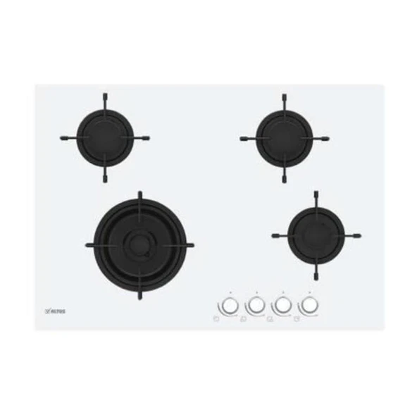 Altus ALA 175 GW 75 cm Wok Gözlü Beyaz Cam Ankastre Ocak (Lpg) ürün görseli 1