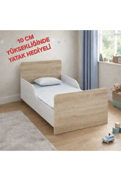 ROYALYAT Montessori Sabit Bebek Karyolası | Yan Korumalı Beşik | 60x120 & 70x140 ürün görseli 1