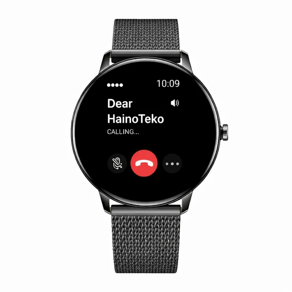 HainoTeko-27 Waterproof Akıllı Saat AMOLED Ekran Bluetooth Arama 3 Kordon Set Siyah ürün görseli 1