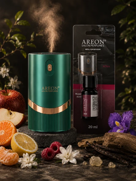 Areon Aromatik Difüzör Yeşil (Lux Metal) + Nina ürün görseli 1