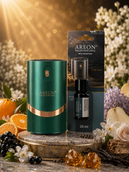 Areon Aromatik Difüzör Yeşil (Lux Metal) + The Way ürün görseli 1