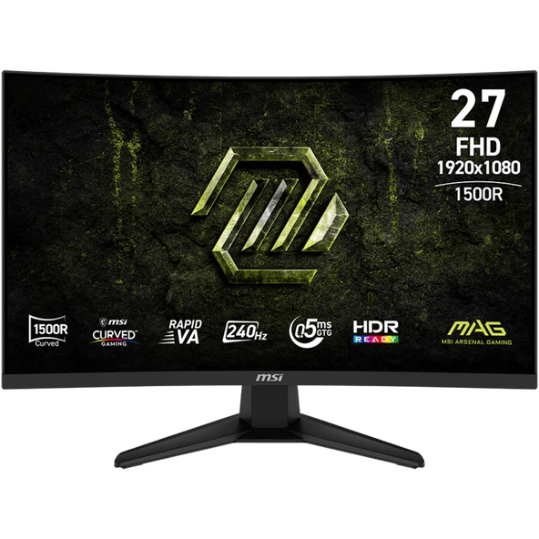 MSI MAG 275CF X24 27" 0.5 ms Full HD Curved 240 Hz Oyuncu Monitörü ürün görseli 1