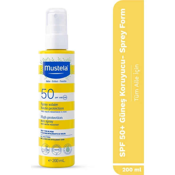 Mustela High Protection Sun Spray SPF50 200 ml ürün görseli 1