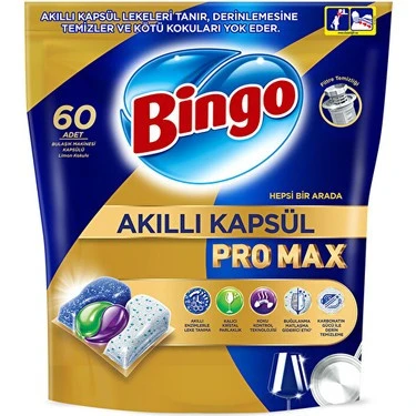 BİNGO  PRO MAX 60 LI LİMON BULAŞIK MAKİNASI AKILLI KAPSÜL ürün görseli 1