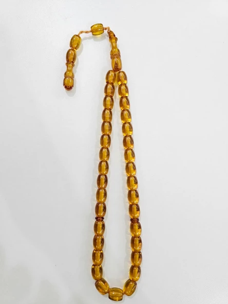 Muhammed Azazi Usta İşçilikli Sıkma Kehribar Fıçı Kesim (9 x 11 mm) ürün görseli 1