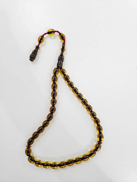 Muhammed Azazi Usta İşçilikli Sıkma Kehribar Fıçı Kesim (9 x 11 mm) ürün görseli 1