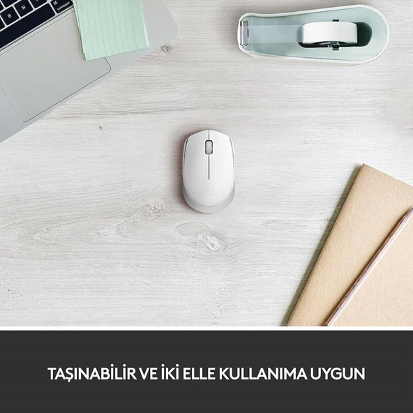LOGITECH M171 BEYAZ KABLOSUZ MOUSE (910-006867) - Resim 3