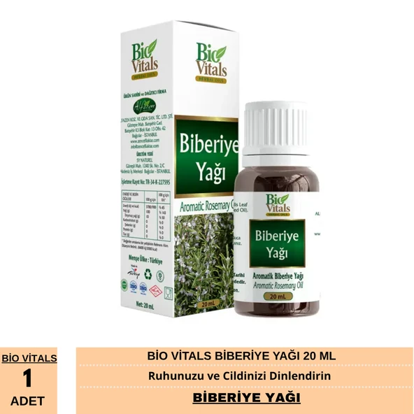 Bio Vitals Biberiye Yağı 20 ml - Resim 2