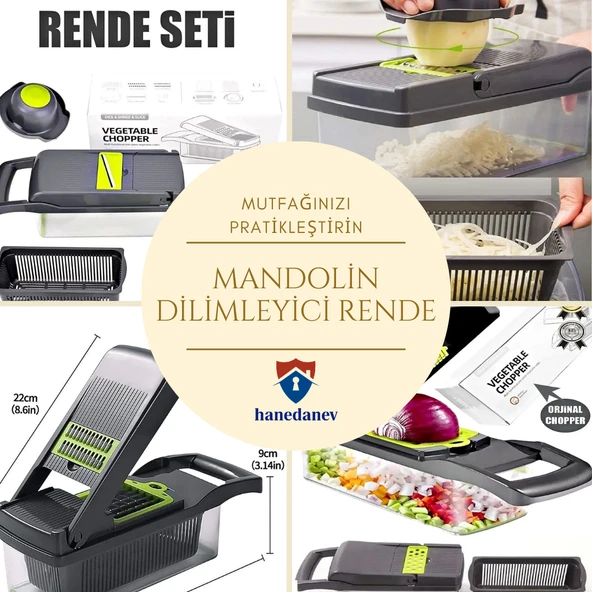 Patates Sebze Küp Rende Doğrayıcı Dicer Mandolin Dilimleyici Jülyen Kesici Mutfak Chopper RND109 ürün görseli 1