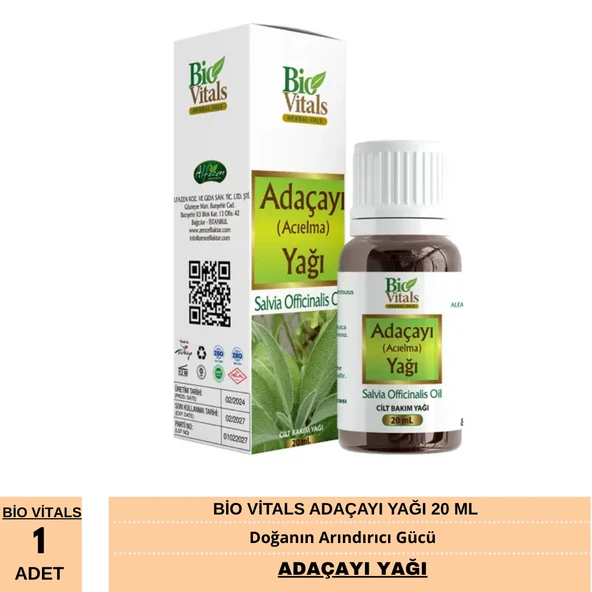 Bio Vitals Adaçayı Yağı 20 ml - Resim 2