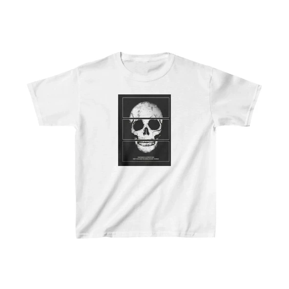 Unisex Çocuk Baskılı T-shirt - Beyaz ürün görseli 1