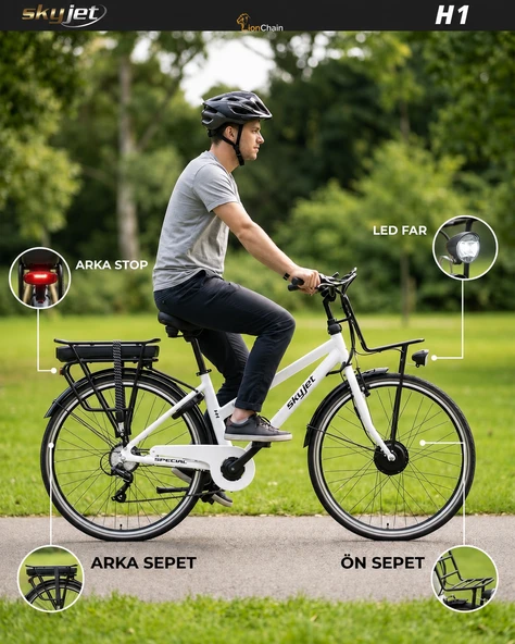 SKYJET H1 ELEKTRİKLİ BİSİKLET - Resim 2