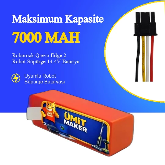Roborock Qrevo Edge 2 Robot Süpürge 7000 mAh 14.4V Batarya ürün görseli 1
