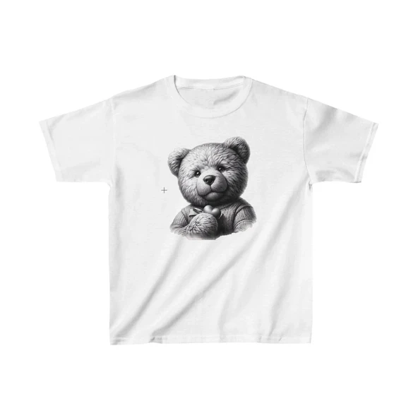 Unisex Çocuk Baskılı T-shirt - Beyaz ürün görseli 1