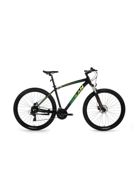 BİSAN MTX 7200 ERKEK DAĞ BİSİKLETİ 39.5CM MD 26 JANT 24 VİTES MAT SİYAH YEŞİL ürün görseli 1