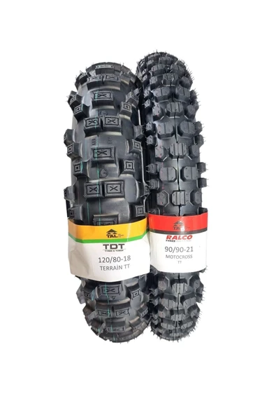 TDT TYRES ENDURO LASTİK TAKIMI 120/80-18 VE 90/90-21 TT ürün görseli 1