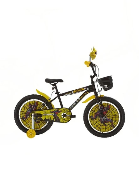 BİSAN SPARK ERKEK ÇOCUK BİSİKLETİ 30 CM V 20 JANT MAT SİYAH SARI ürün görseli 1