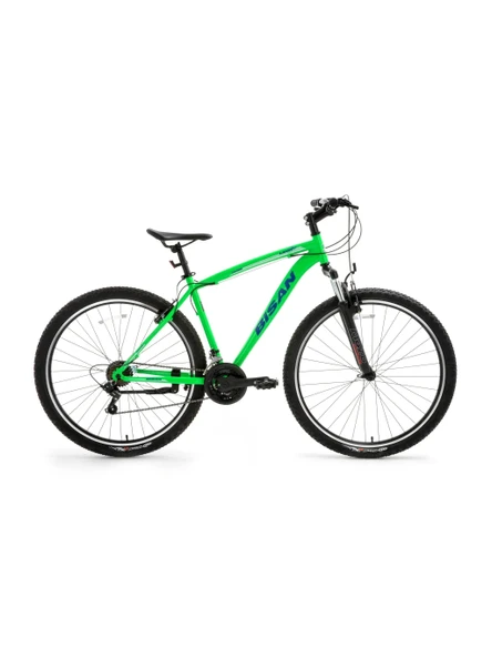 BİSAN LEON ERKEK DAĞ BİSİKLETİ 48CM V 27.5 JANT 21 VİTES NEON YEŞİL LACİVERT ürün görseli 1
