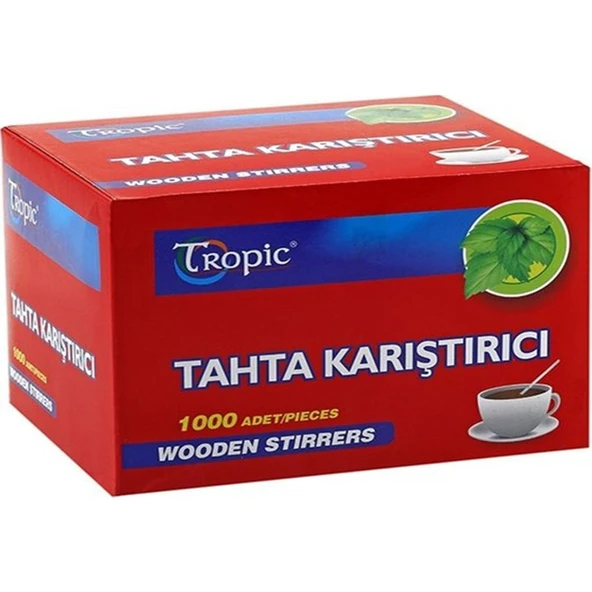 Tropic Tahta Ahşap Karıştırıcı Çay Kaşığı 1000'LI ürün görseli 1