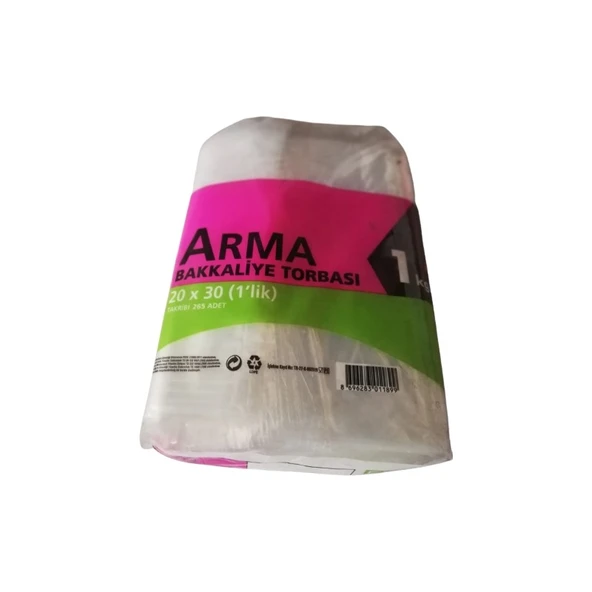 Arma Naksan Şeffaf Bakkaliye Torbası (Poşeti) 1'lik 20X30CM ürün görseli 1