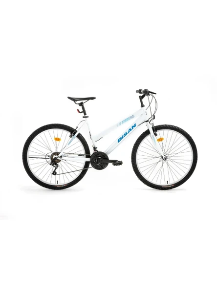BİSAN DISCOVER KADIN DAĞ BİSİKLETİ 42CM V 26 JANT 21 VİTES METALİK BEYAZ MAVİ ürün görseli 1