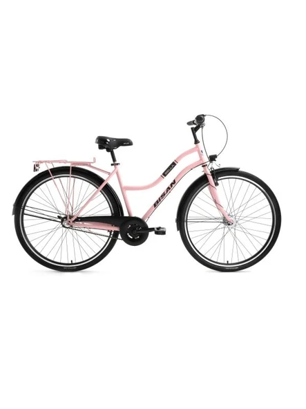BİSAN BELLA KADIN ŞEHİR BİSİKLETİ 42CM V 26 JANT 3 VİTES PUDRA PEMBE SİYAH ürün görseli 1