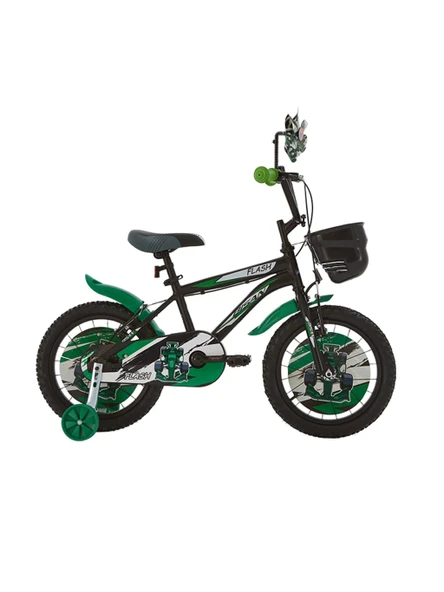 BİSAN FLASH ERKEK ÇOCUK BİSİKLETİ 26CM V 16 JANT MAT SİYAH YEŞİL ürün görseli 1