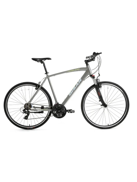 BİSAN TRX 8100 ERKEK ŞEHİR BİSİKLETİ 50CM V 28 JANT 21 VİTES AÇIK METALİK GRİ YEŞİL BEYAZ ürün görseli 1