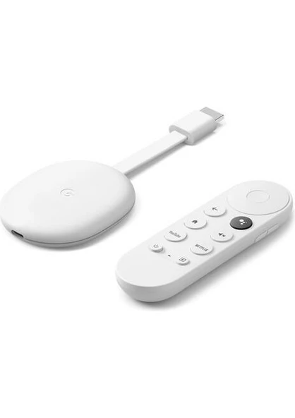 Google Chromecast 4K Beyaz Medya Oynatıcı ürün görseli 1
