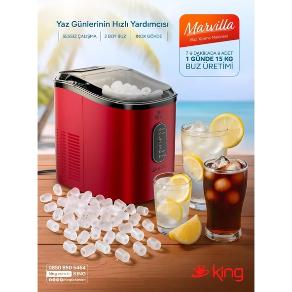 King Marvılla  Kbm8005  Buz Yapma Makinesi ürün görseli 1