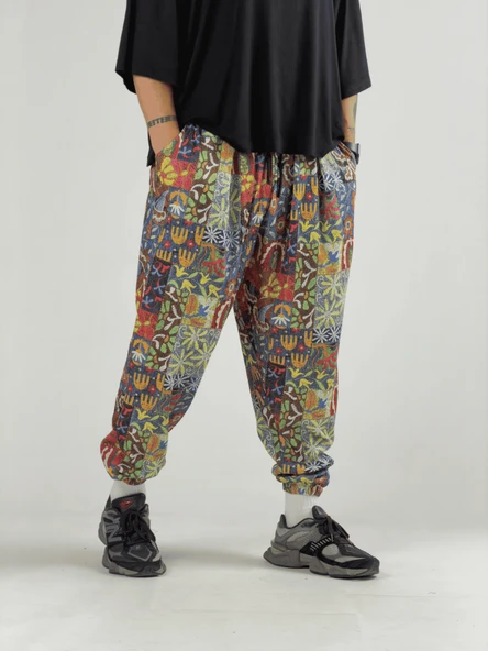 Nakış Desenli Erkek Jogger Pantolon COC3223 ürün görseli 1